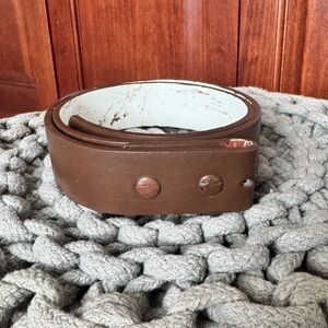 Brown Painted Leather Belt